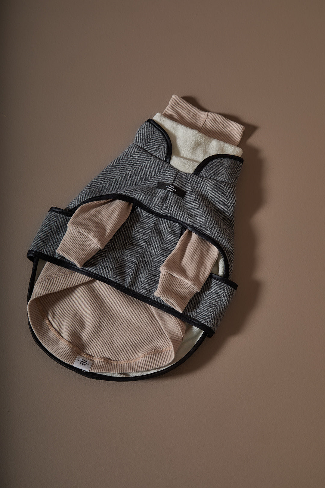 Chaqueta Gris en Espina de Pescado Galgo Italiano / Whippet TWILL