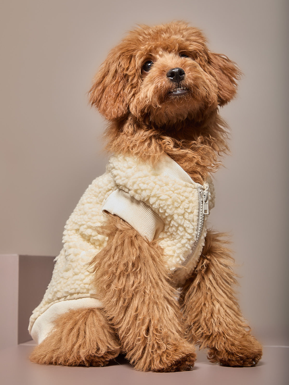 Chaleco en Sherpa Marfil MILAN