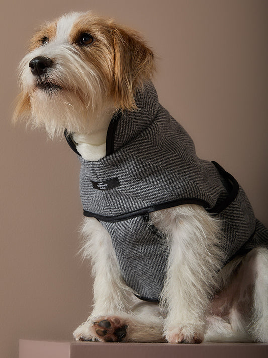 Chaqueta Gris en Espina de Pescado TWILL