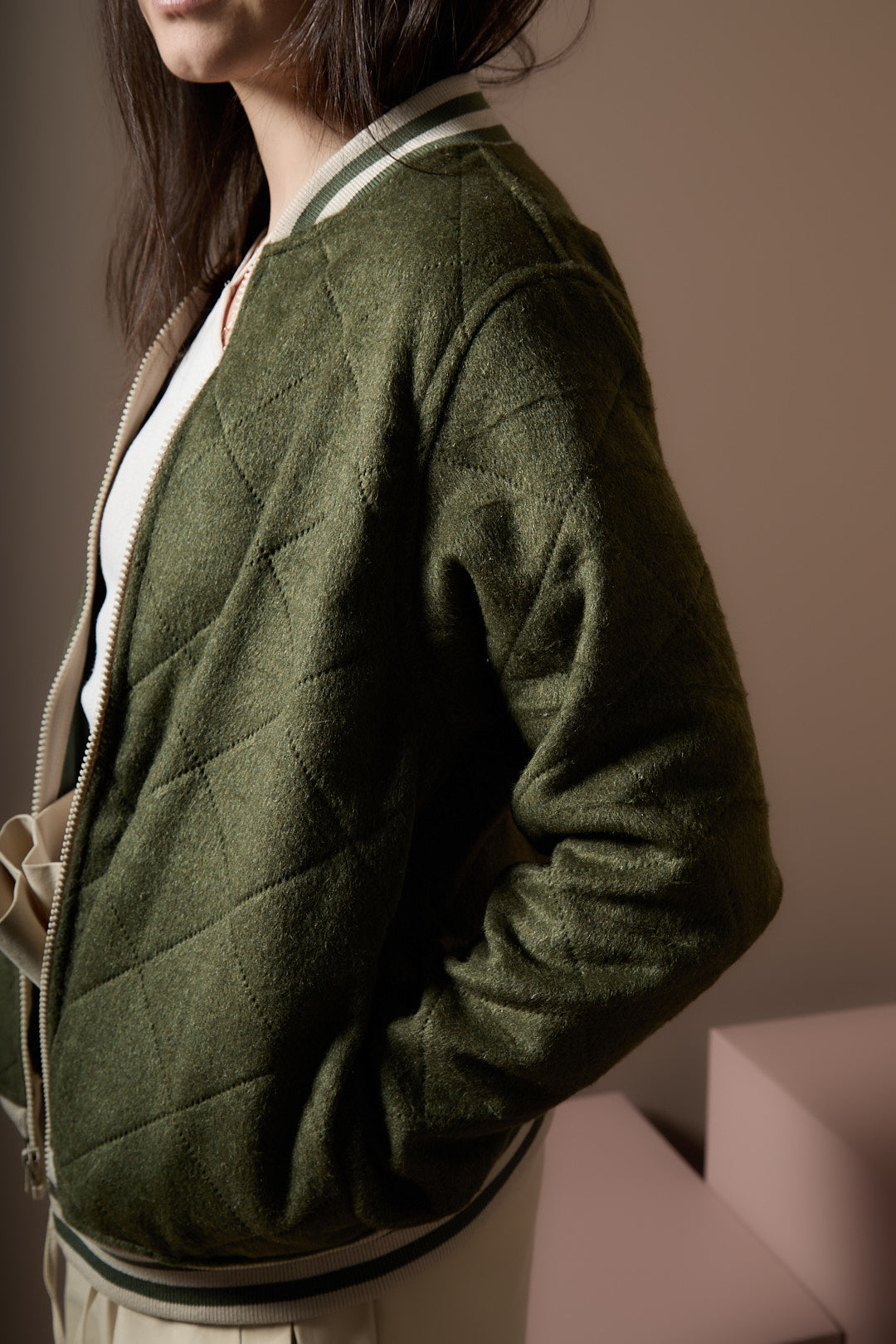 Chaqueta Bomber Verde Humano FLINT