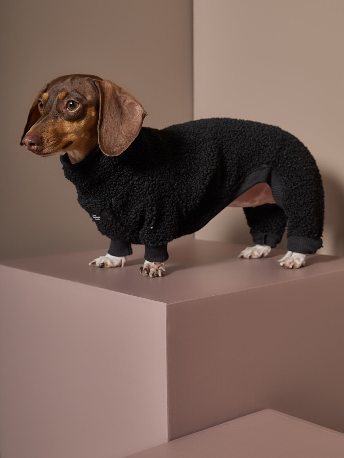 Enterizo Negro Cuello Tortuga  Salchicha ROMA