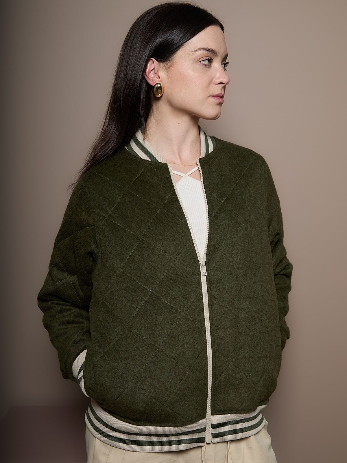 Chaqueta Bomber Verde Humano FLINT