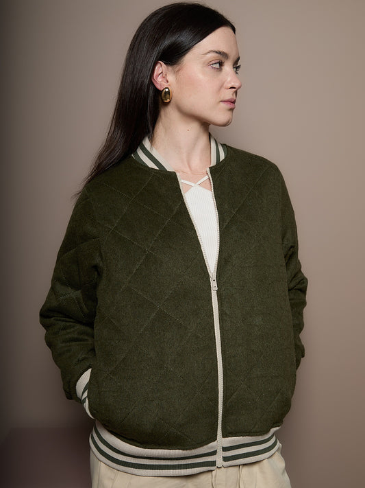 Chaqueta Bomber Verde Humano FLINT