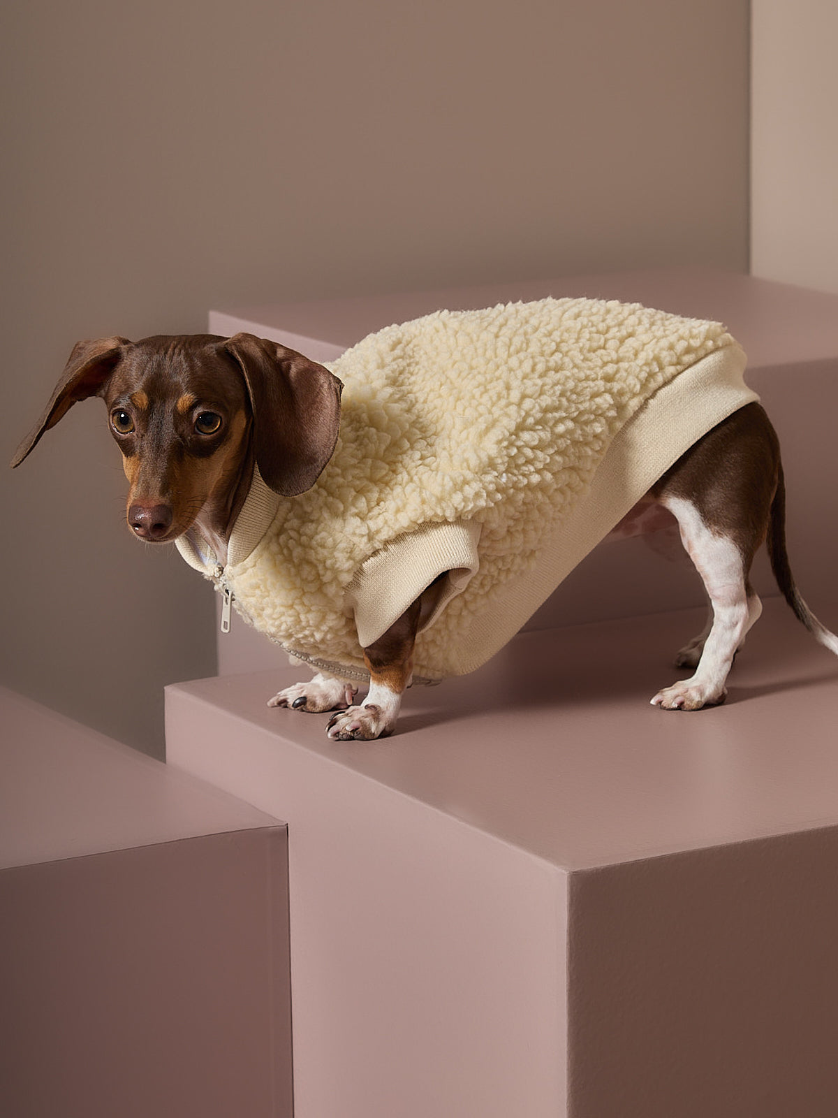 Chaleco en Sherpa Marfil Salchicha MILAN