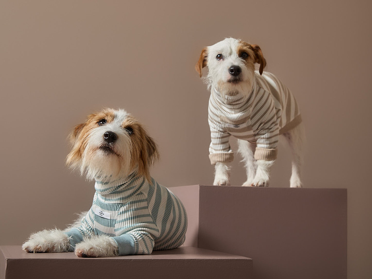 Sueter Rayas Arena y Crema Cuello Tortuga REED