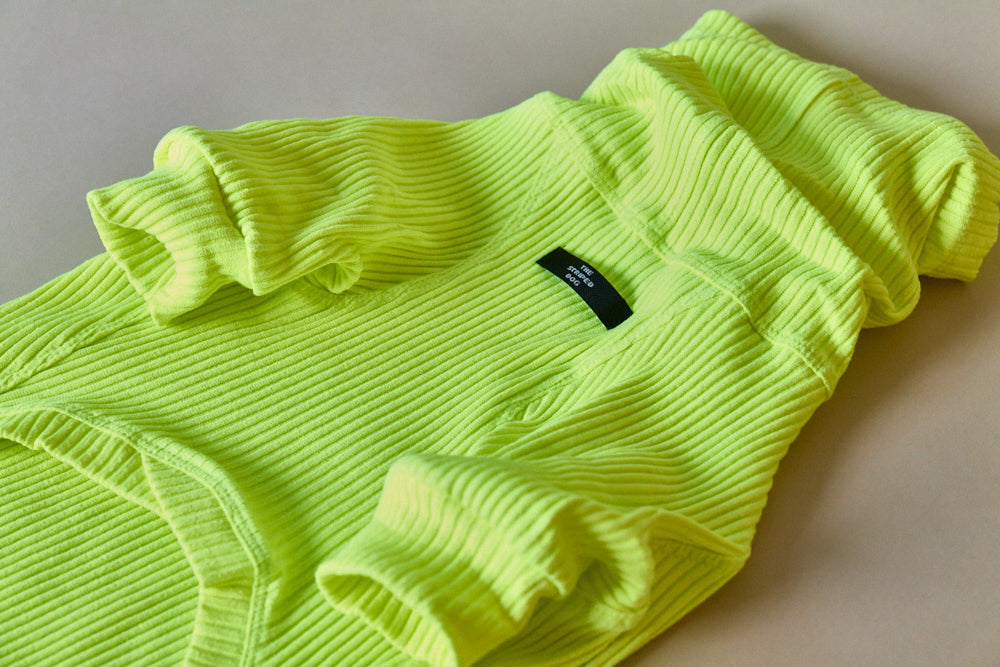 Sueter Verde Neon Cuello Tortuga en Rib - Galgo Italiano / Whippet NEON